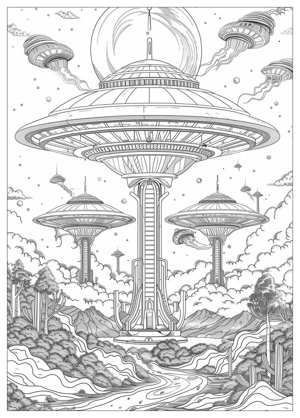 UFO Coloring Pages-15