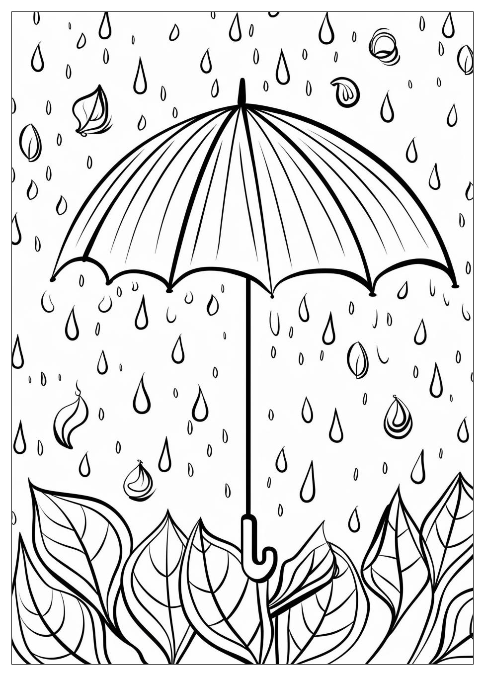 Umbrella Coloring Pages-1