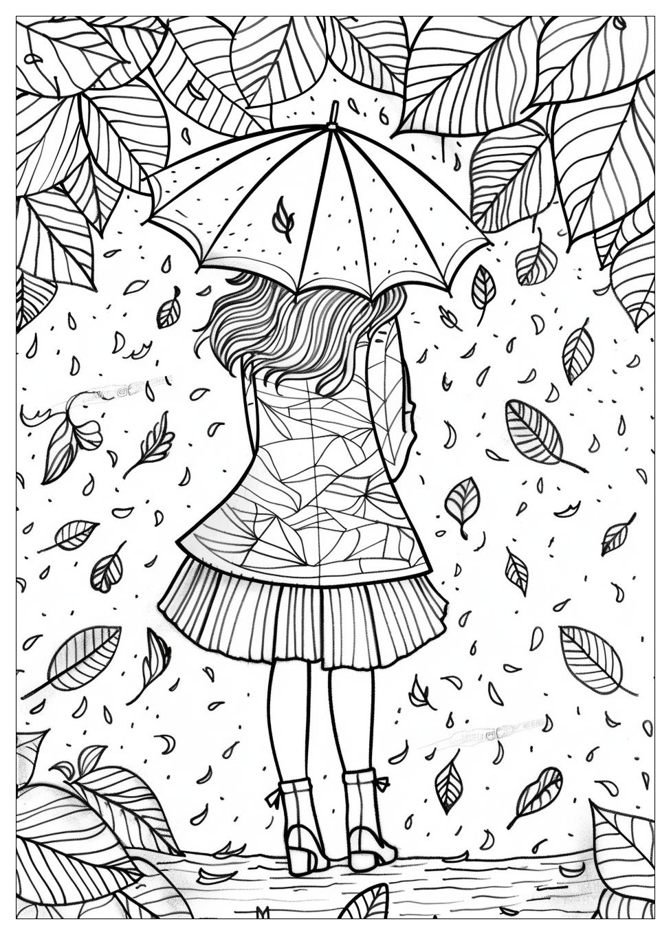 Umbrella Coloring Pages-13