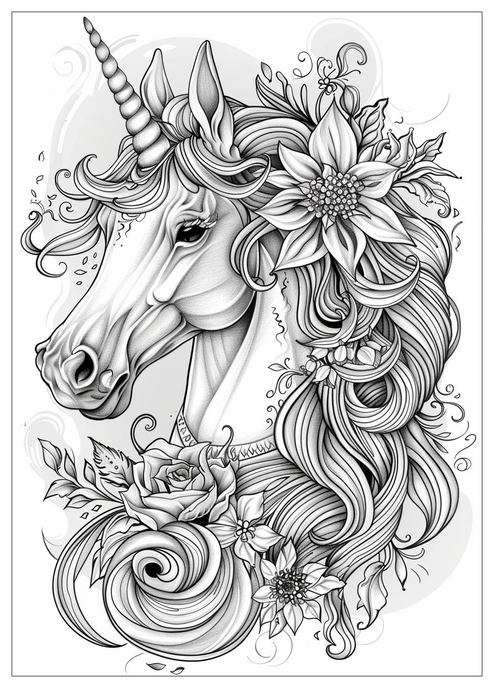 Unicorn Coloring Pages-22