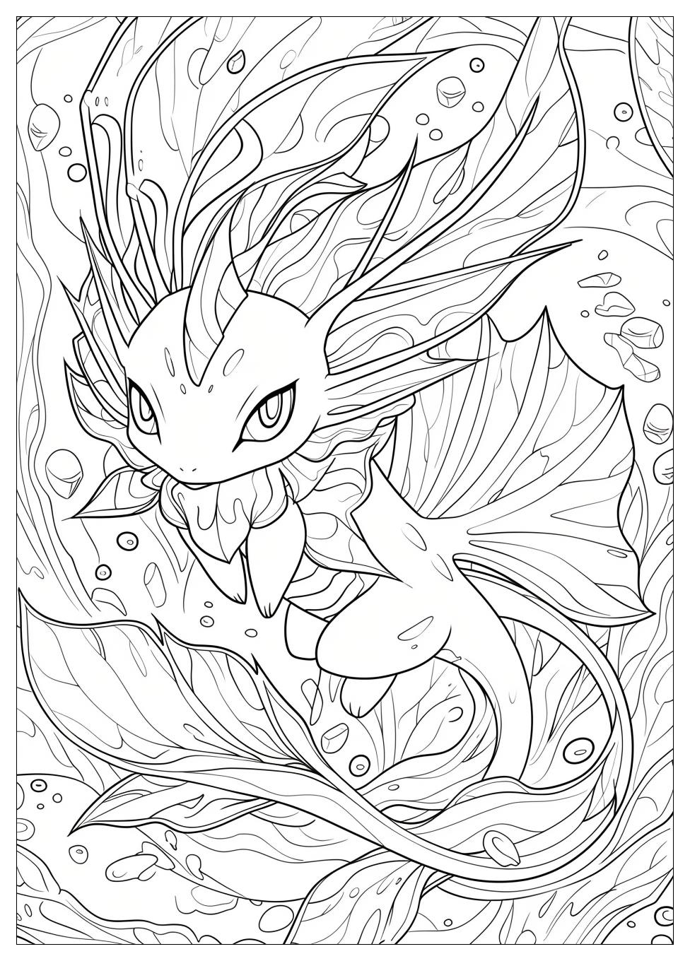 Vaporeon Coloring Pages-1