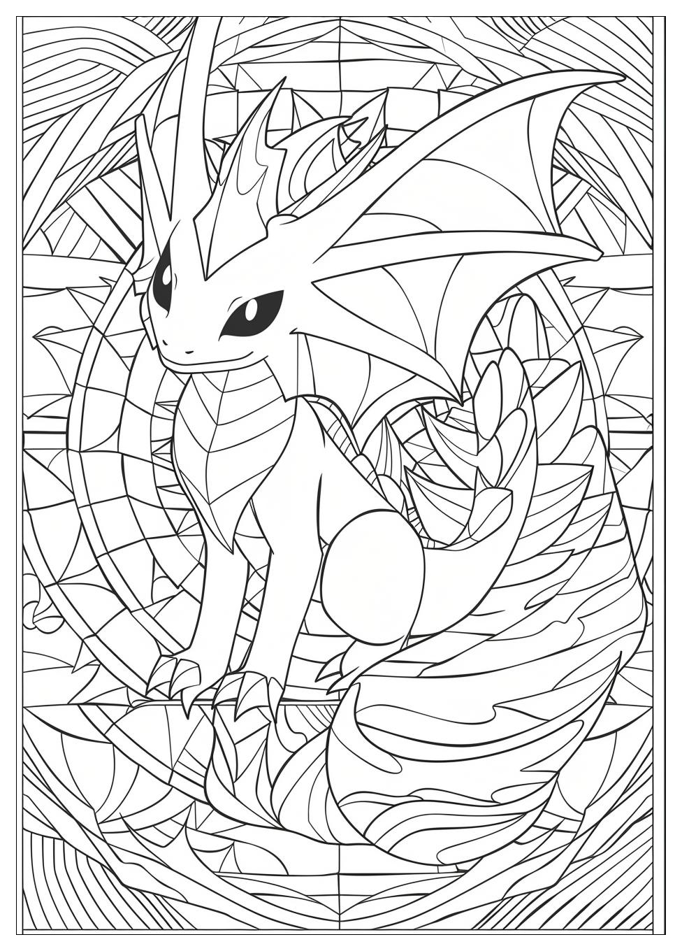 Vaporeon Coloring Pages-12