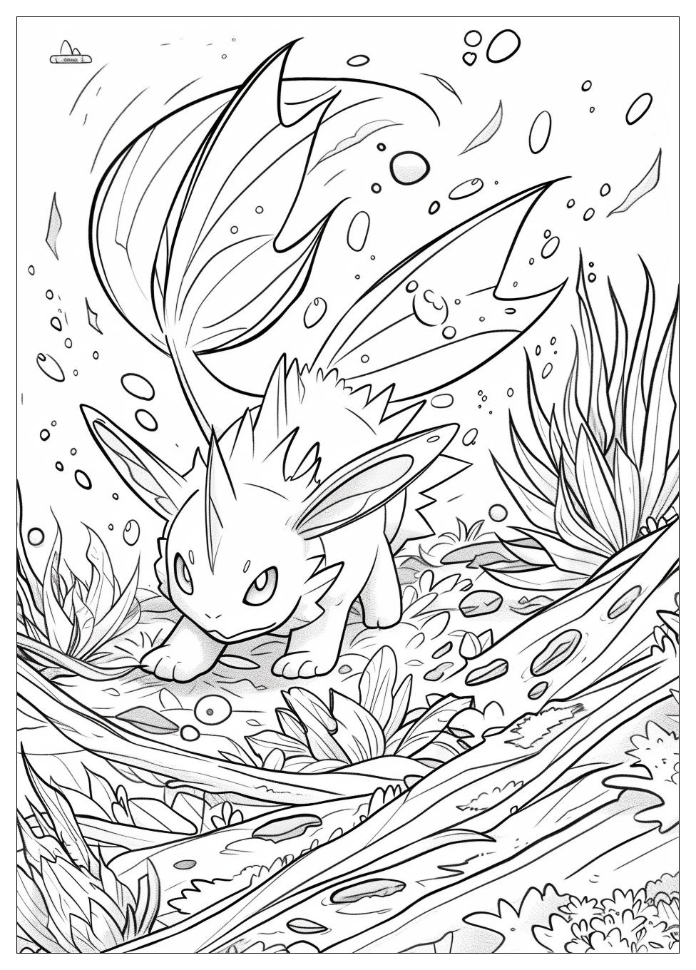 Vaporeon Coloring Pages-3