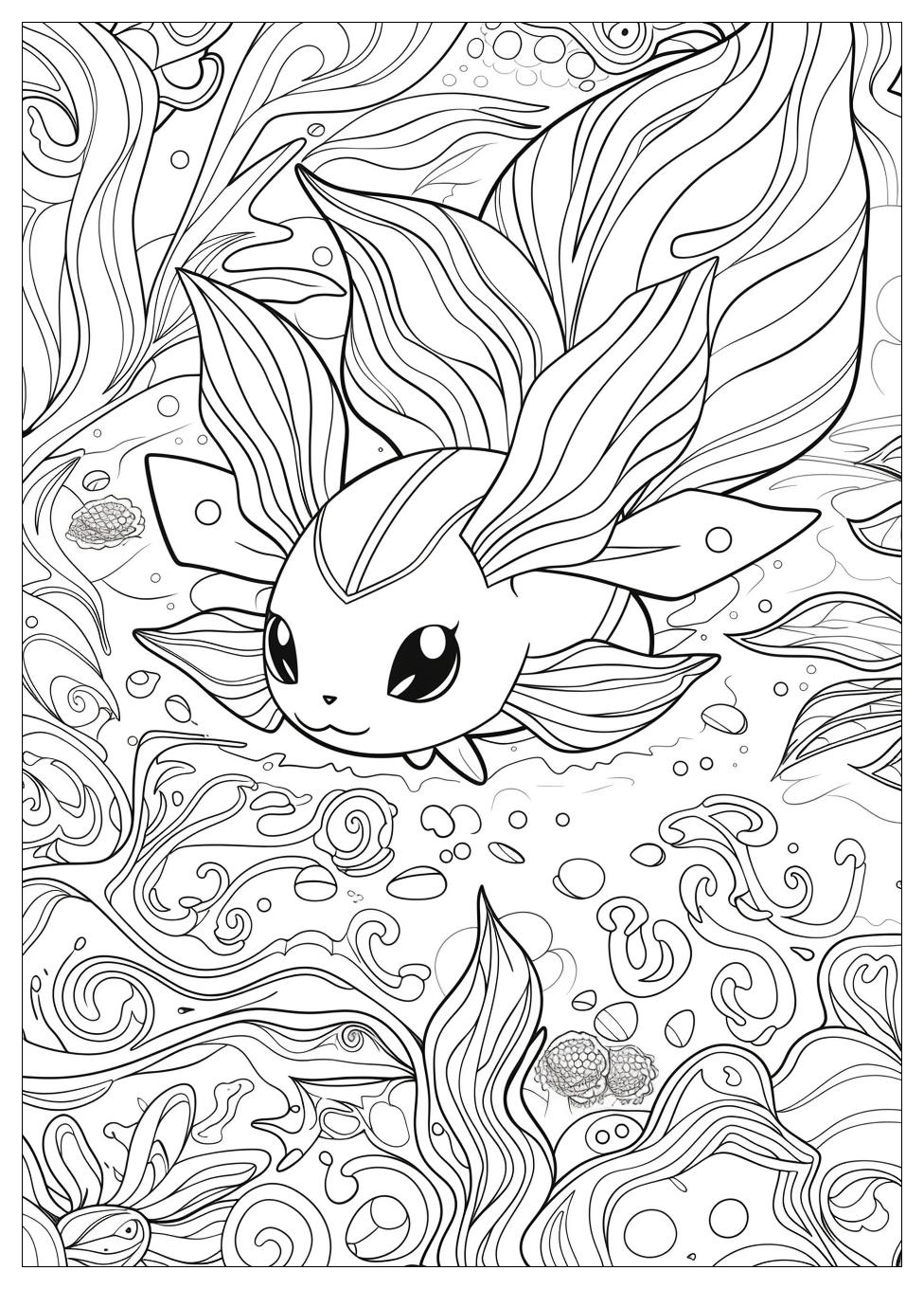 Vaporeon Coloring Pages-6