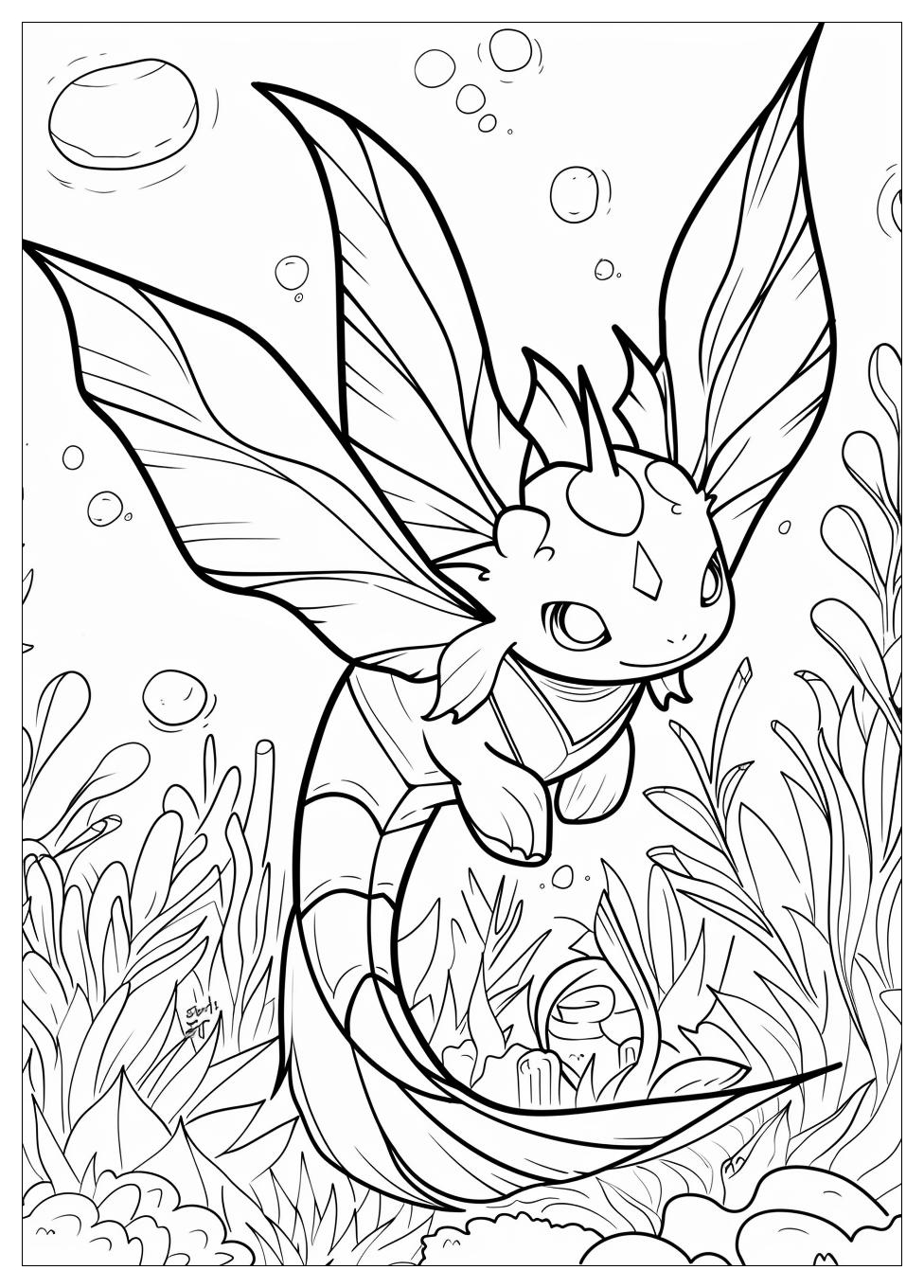 Vaporeon Coloring Pages-8