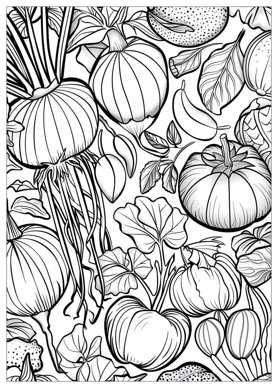 Vegetable Coloring Pages-14