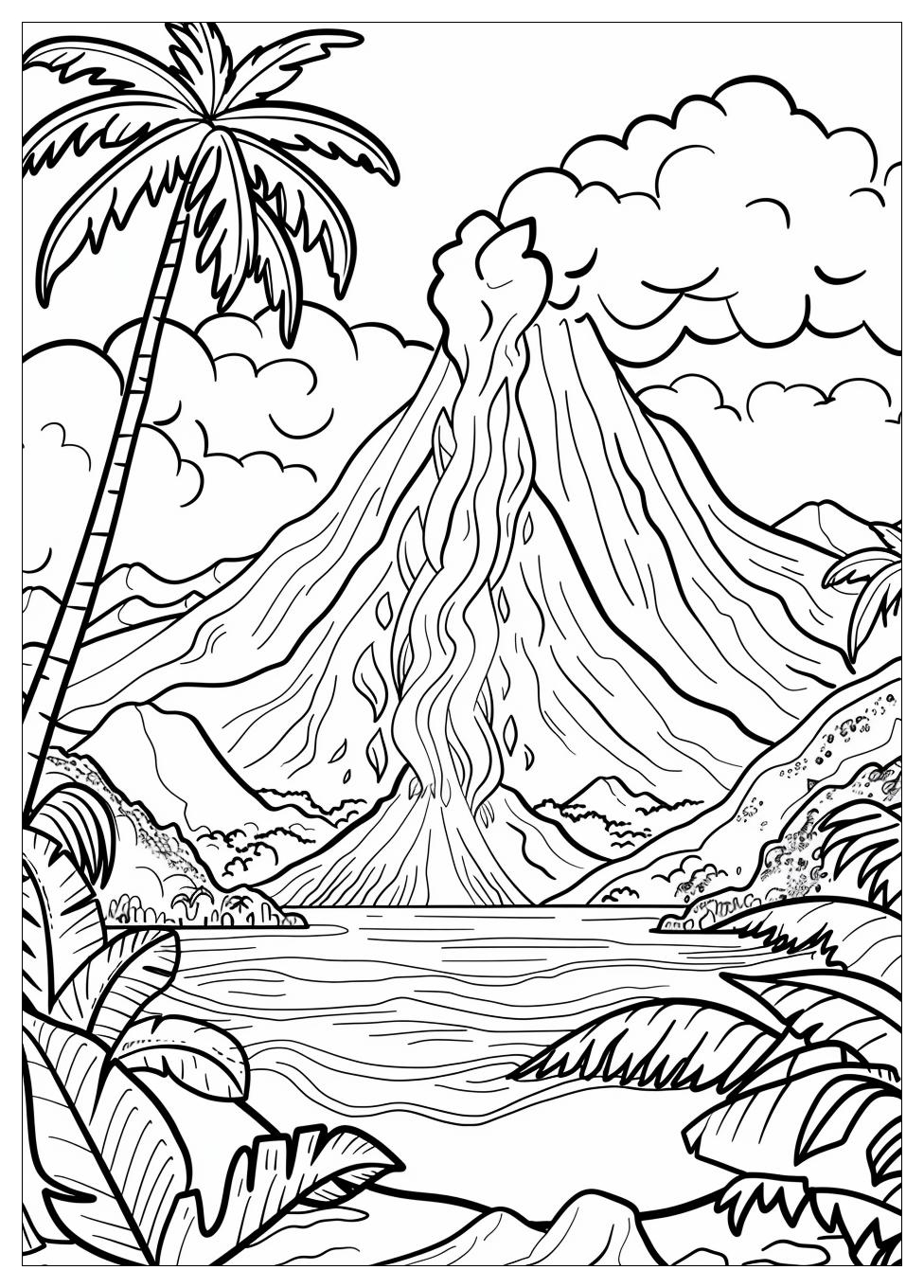 Volcano Coloring Pages-1