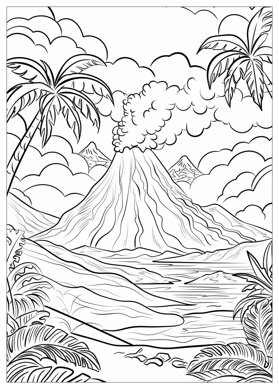 Volcano Coloring Pages-11