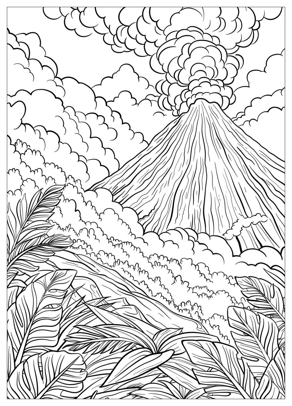 Volcano Coloring Pages-13