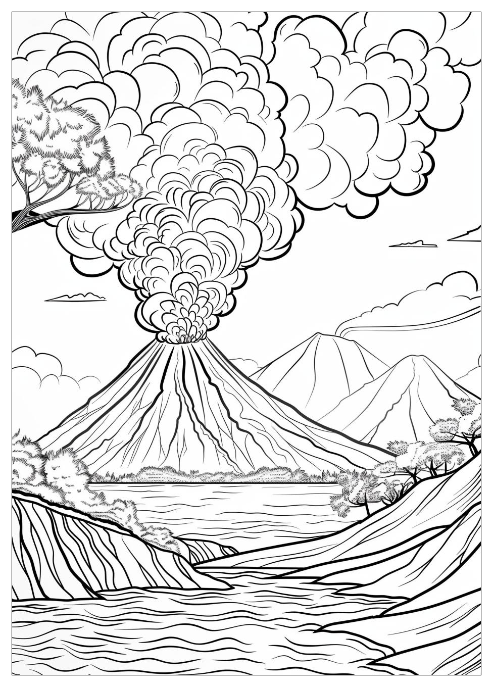 Volcano Coloring Pages-14