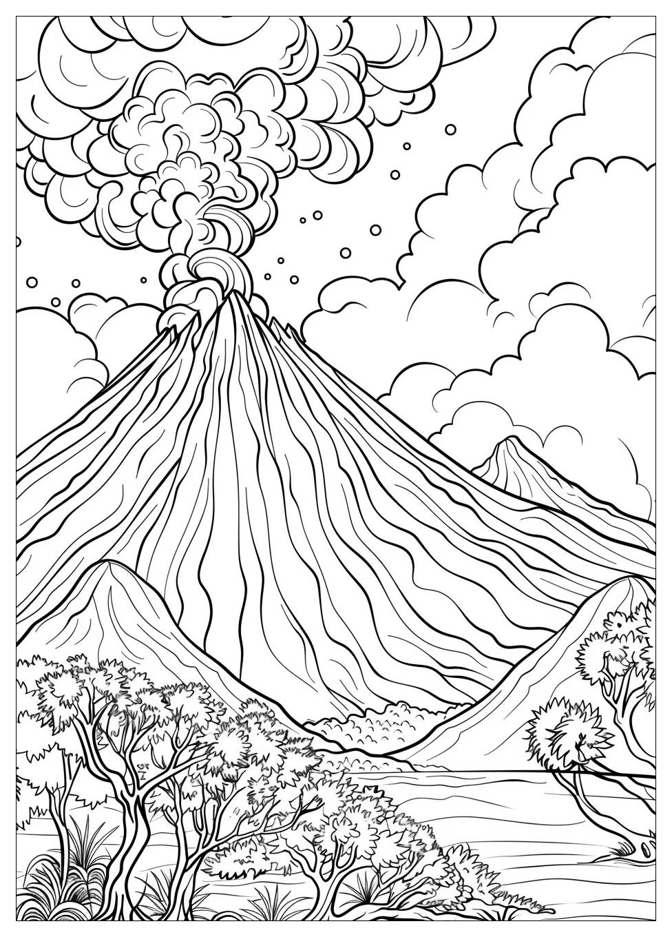 Volcano Coloring Pages-15