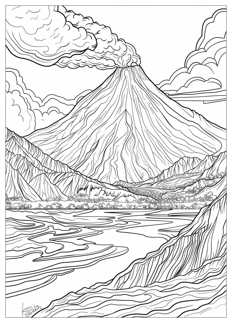 Volcano Coloring Pages-19