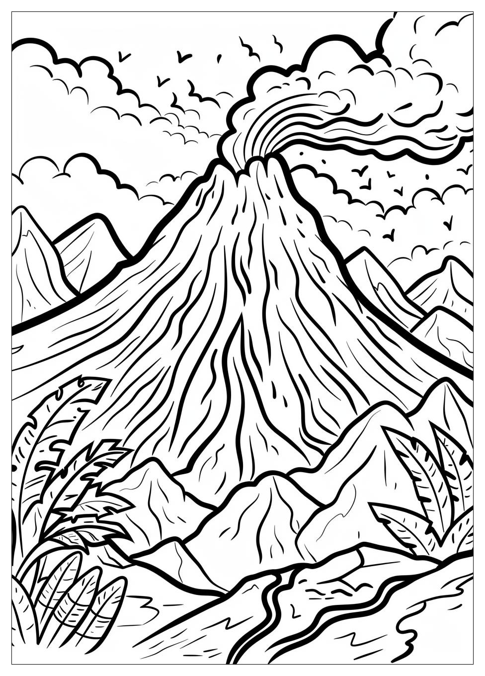 Volcano Coloring Pages-2