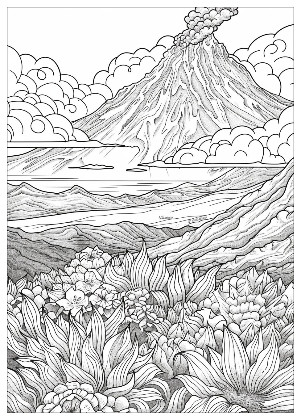 Volcano Coloring Pages-20