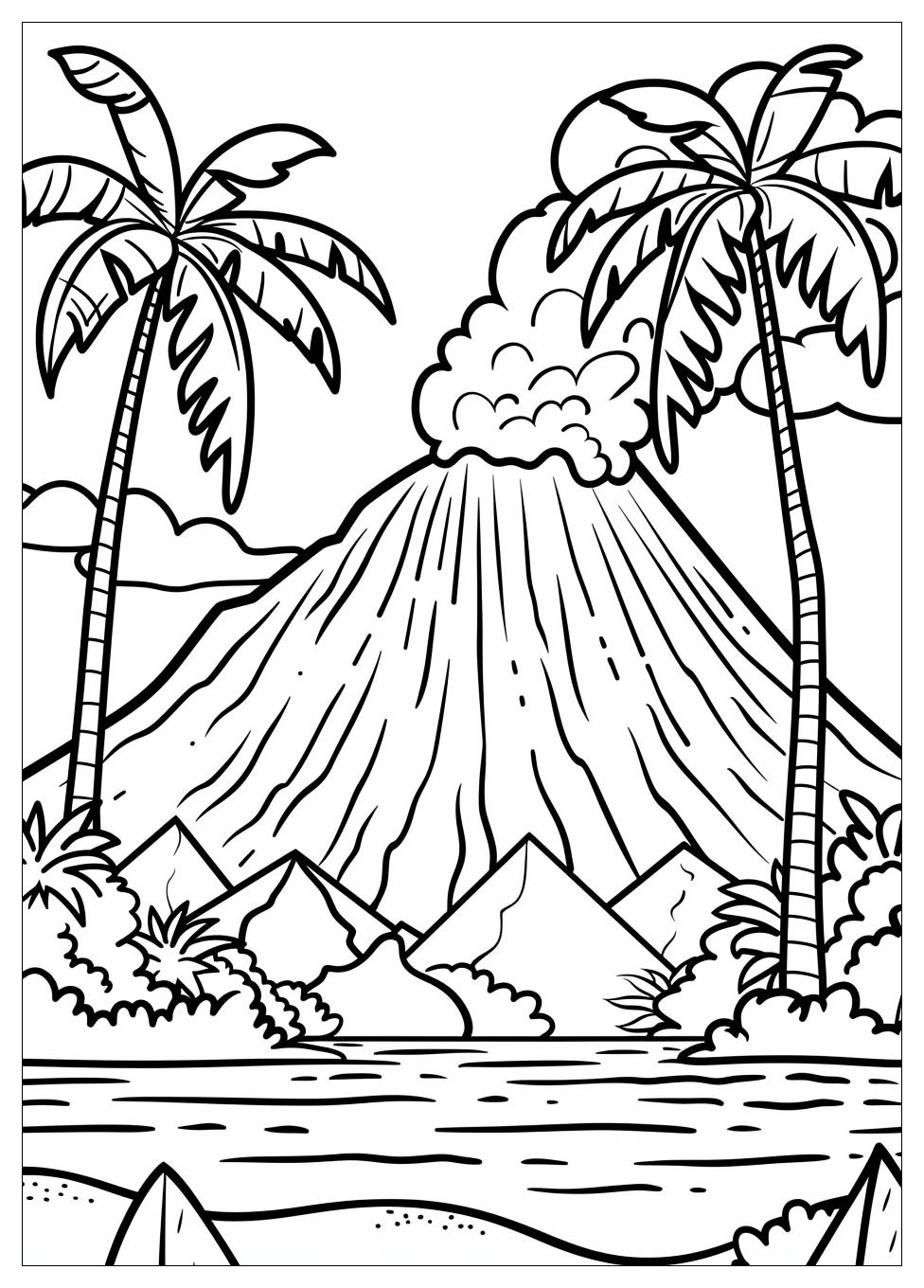 Volcano Coloring Pages-3