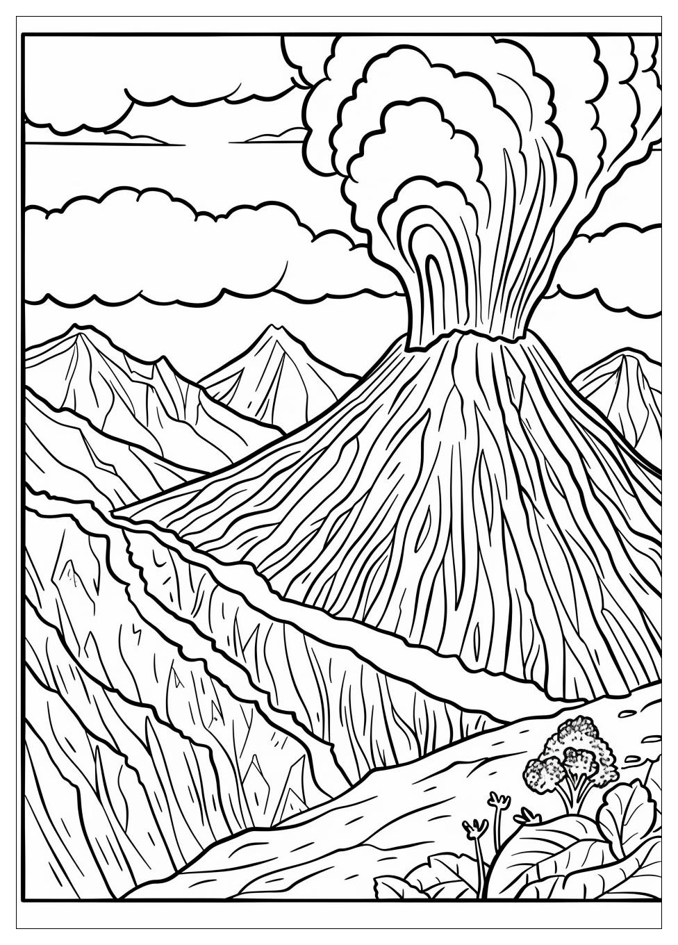 Volcano Coloring Pages-4