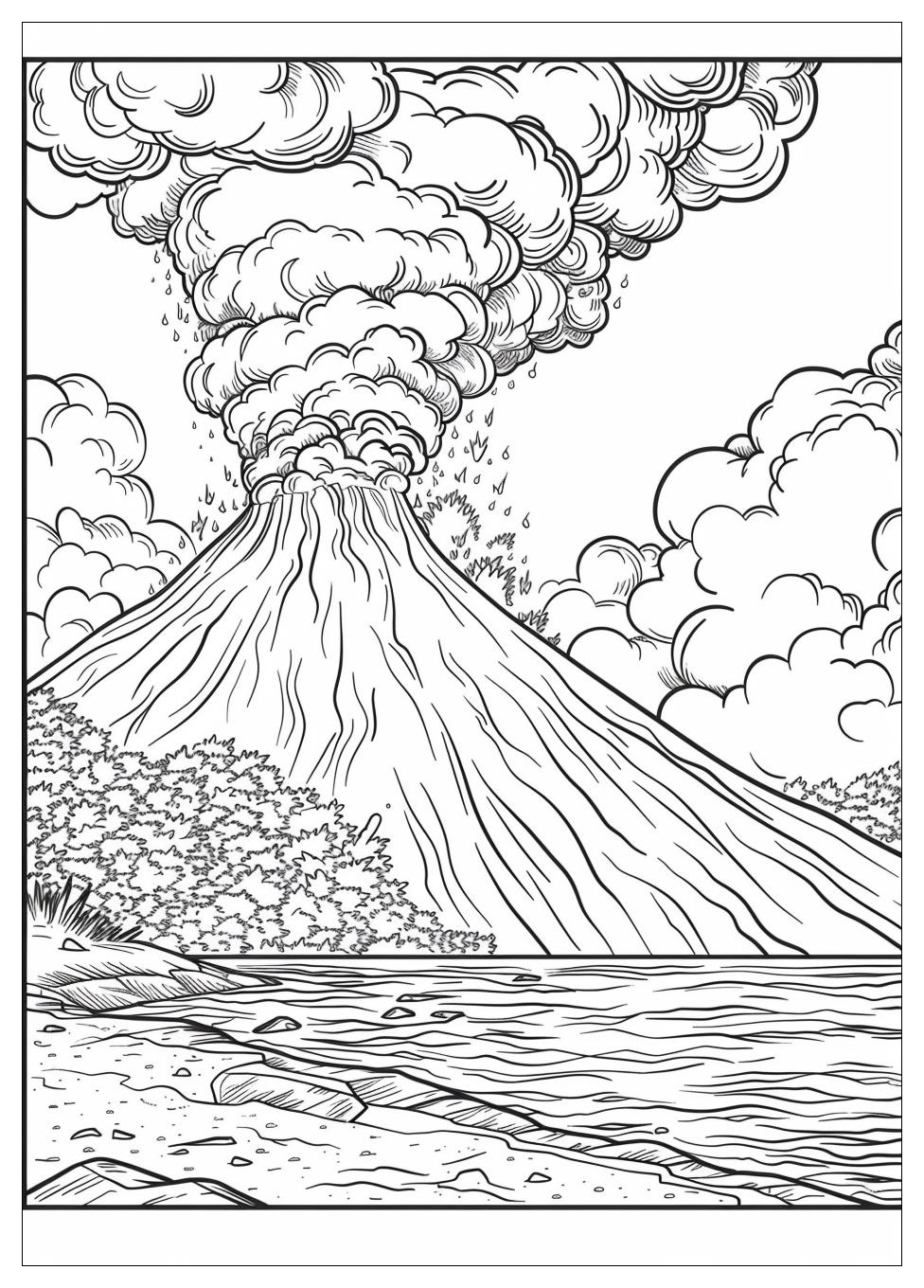 Volcano Coloring Pages-6