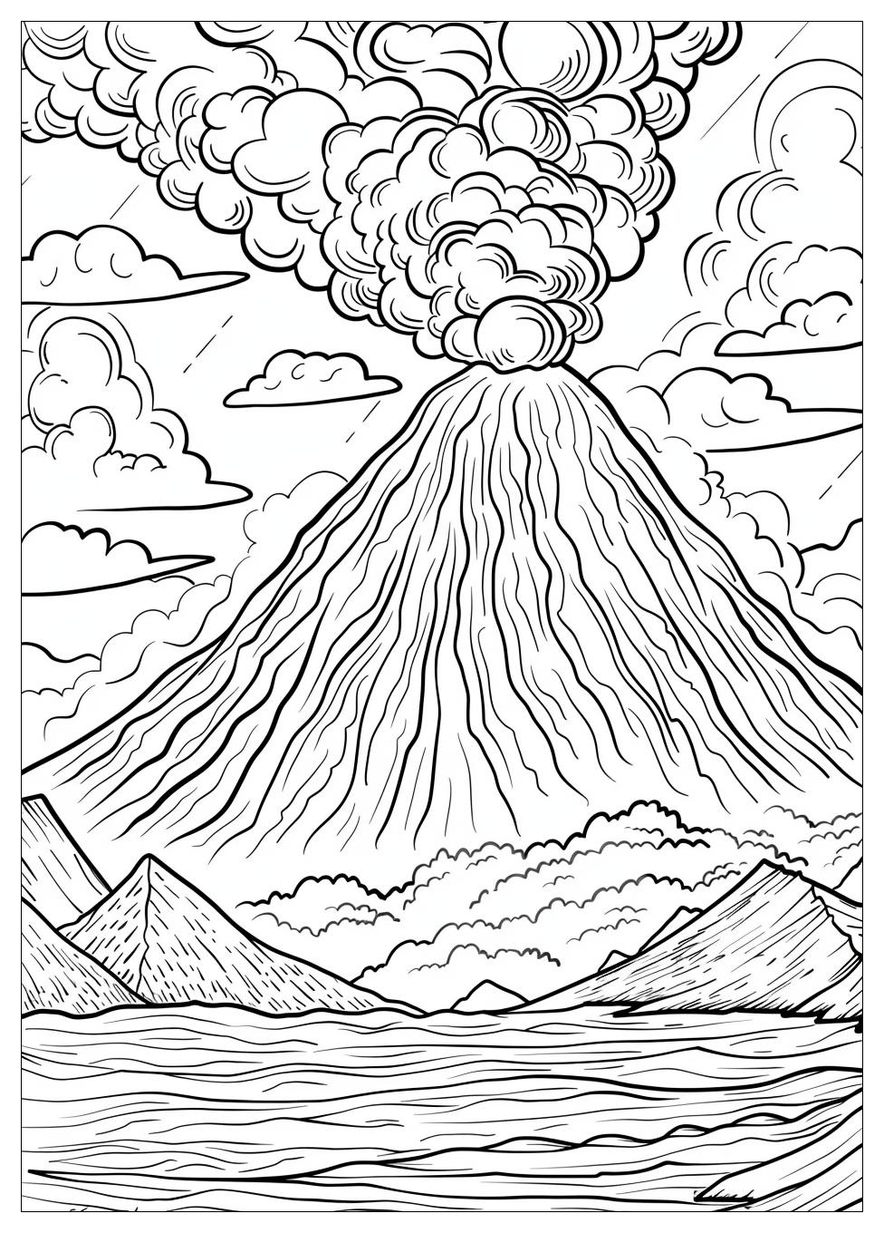 Volcano Coloring Pages-7