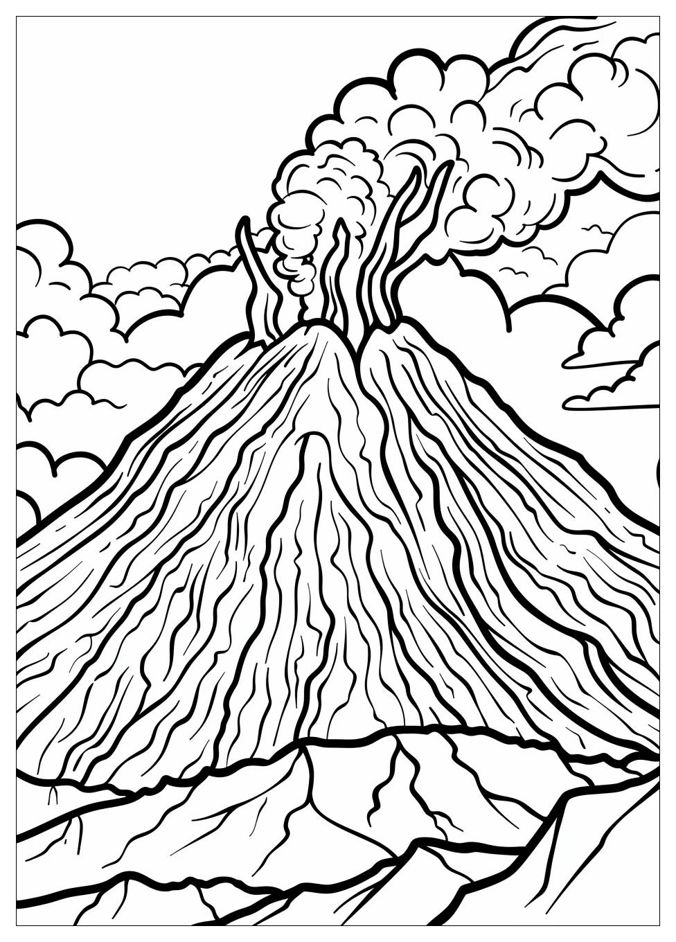 Volcano Coloring Pages-8