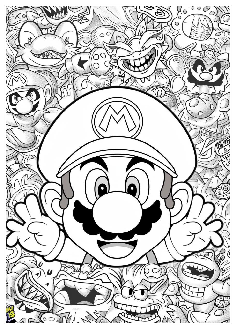 Wario Coloring Pages-1