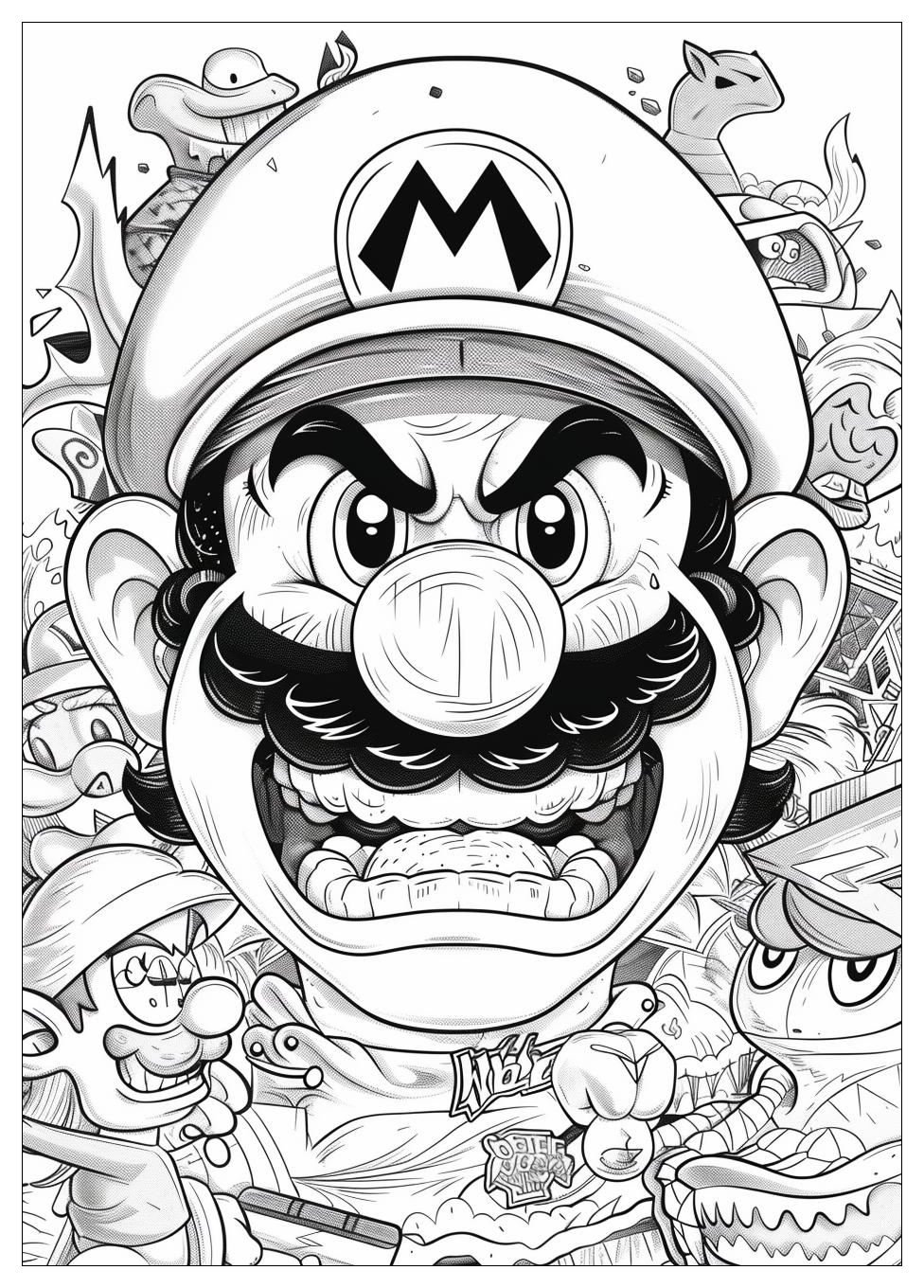 Wario Coloring Pages-10