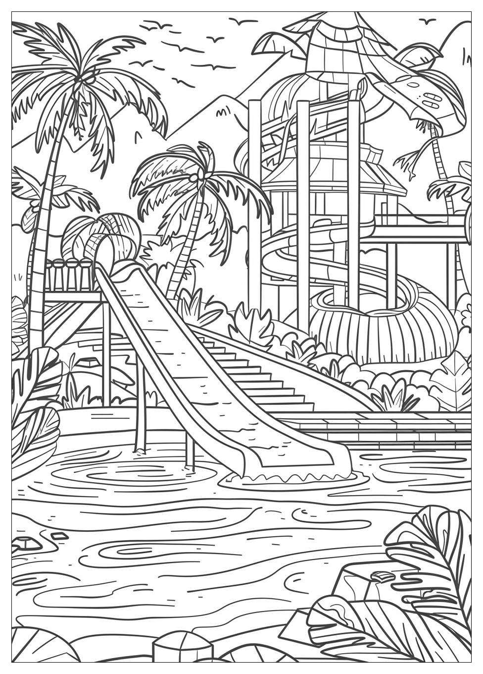 Water Park Coloring Pages-11