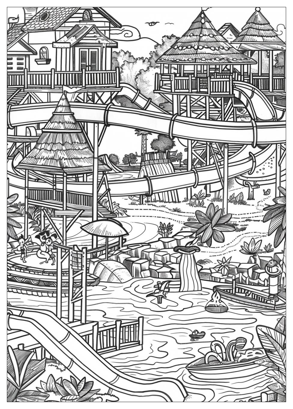 Water Park Coloring Pages-14