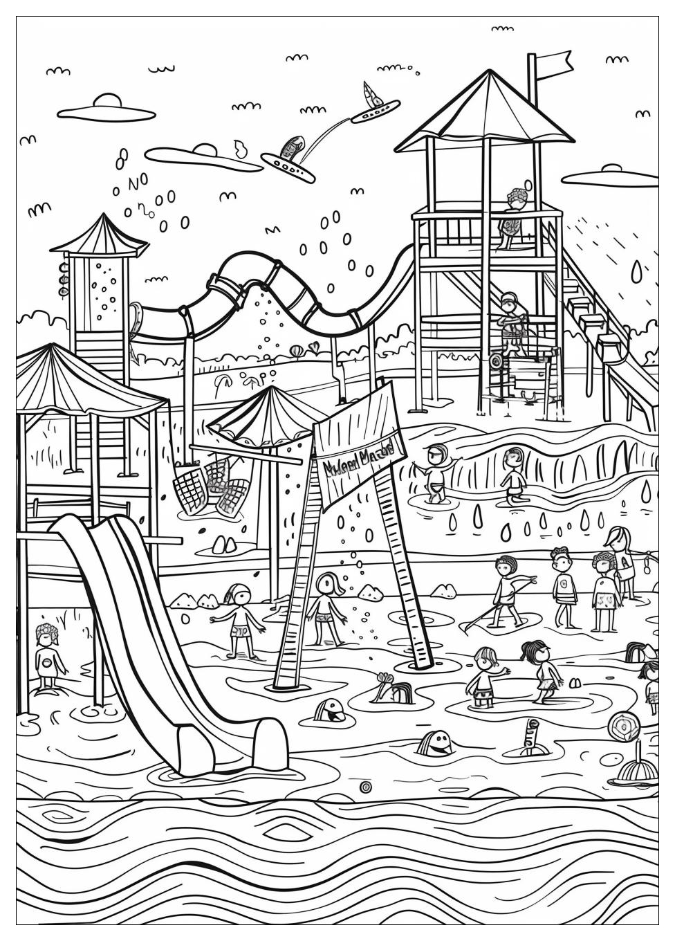 Water Park Coloring Pages-16