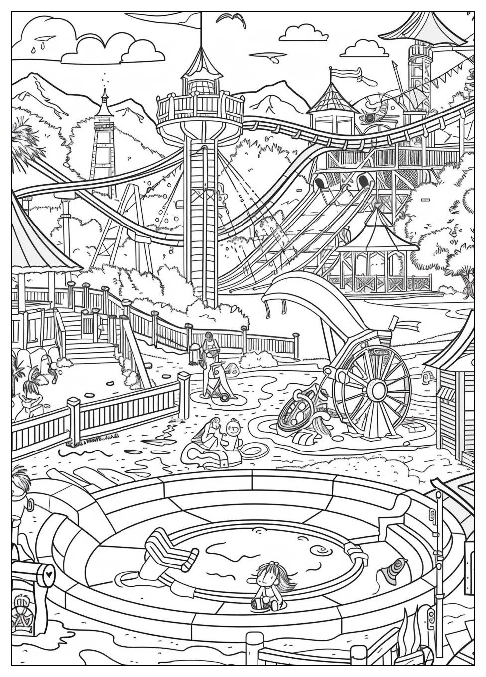 Water Park Coloring Pages-8