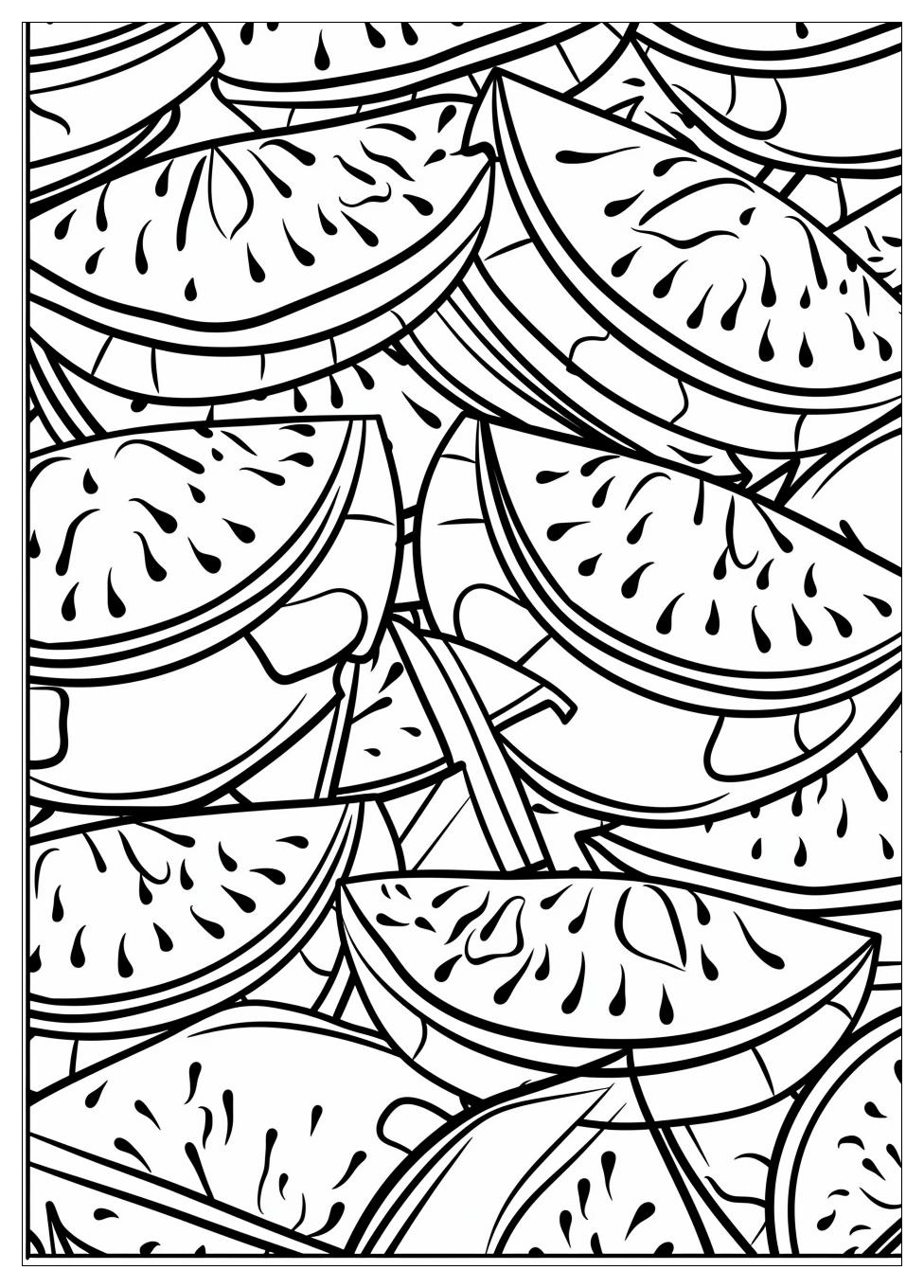 Watermelon Coloring Pages-12