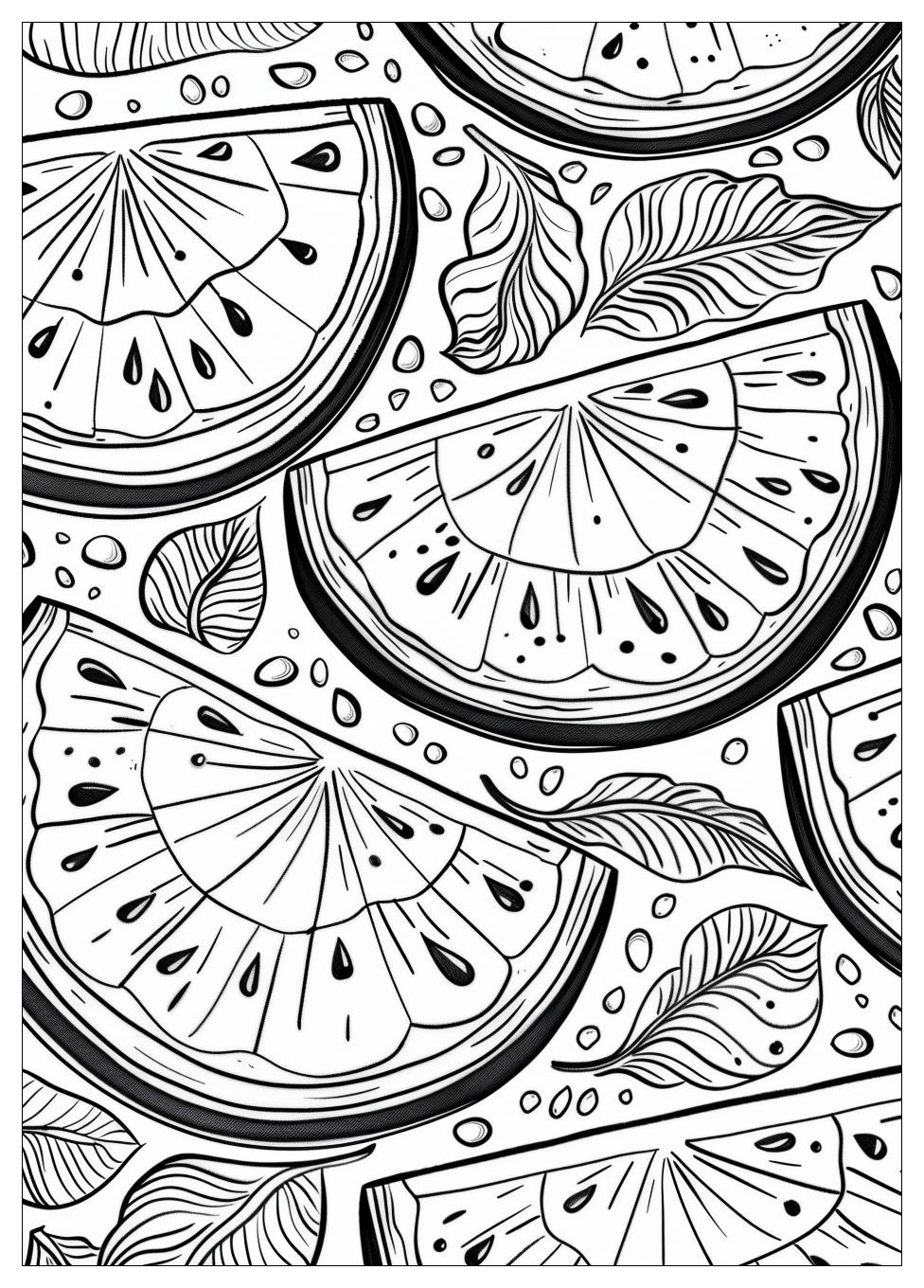 Watermelon Coloring Pages-13