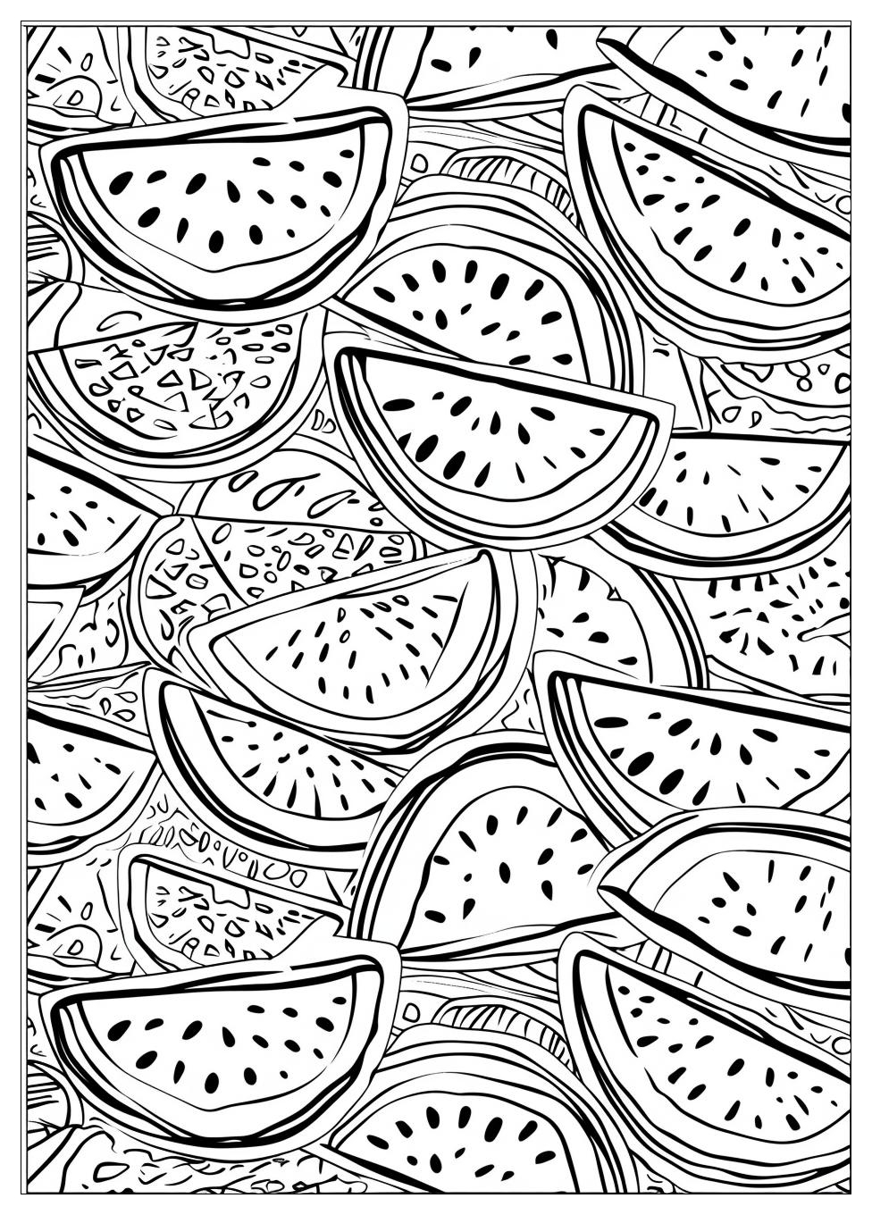 Watermelon Coloring Pages-14