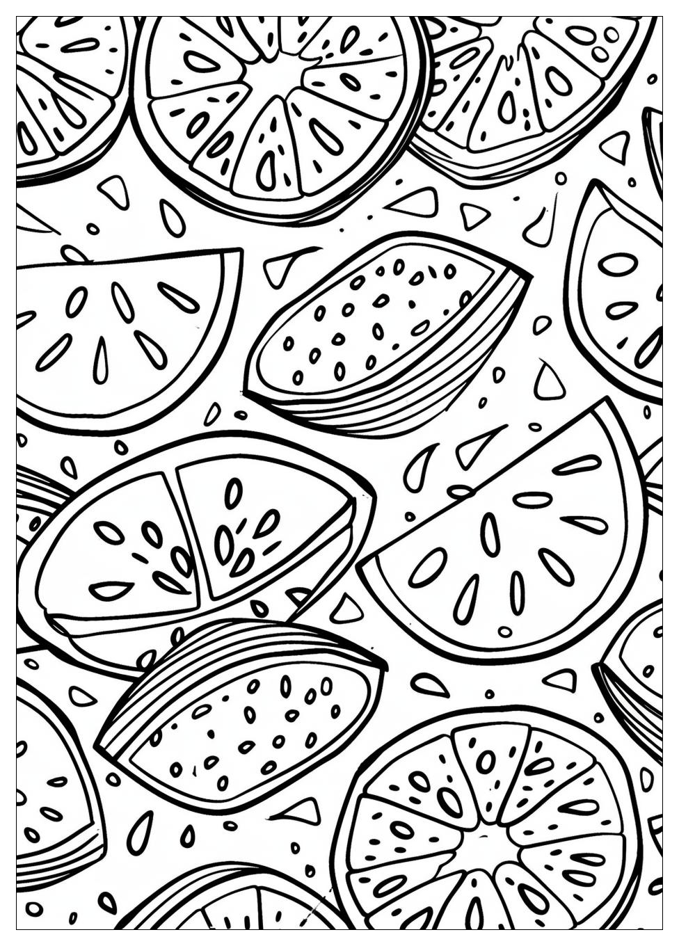 Watermelon Coloring Pages-16