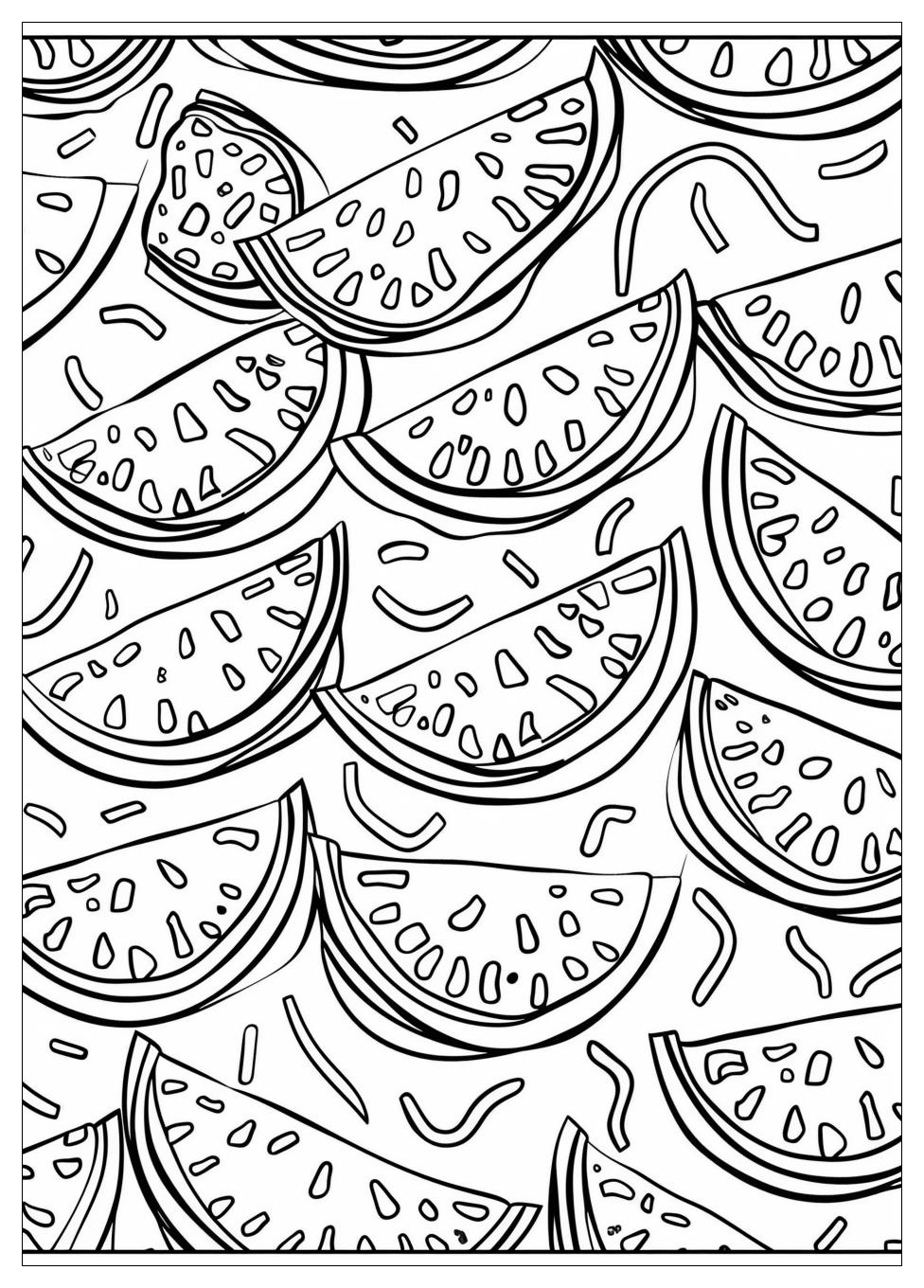 Watermelon Coloring Pages-17