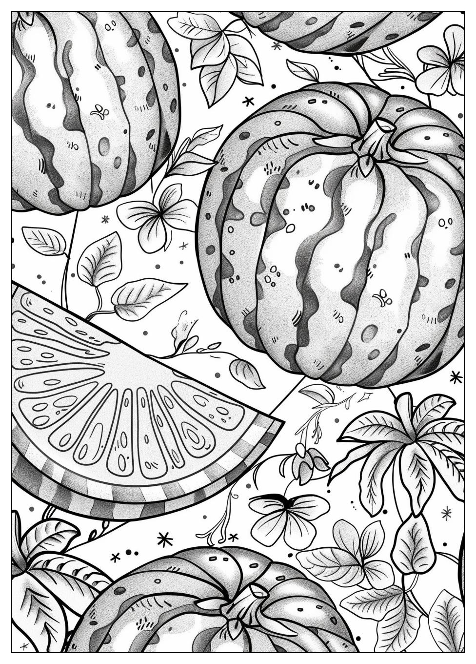 Watermelon Coloring Pages-18