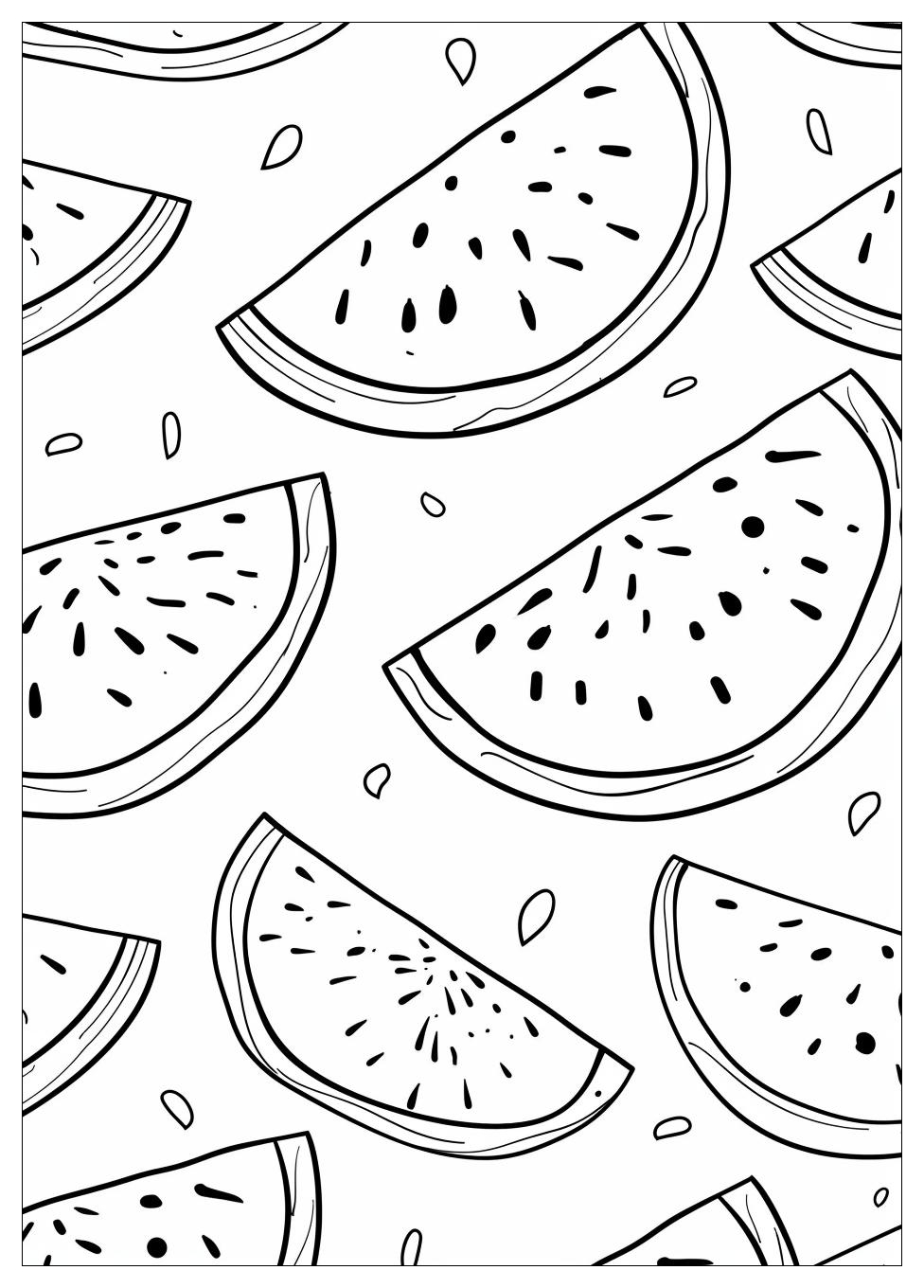 Watermelon Coloring Pages-2