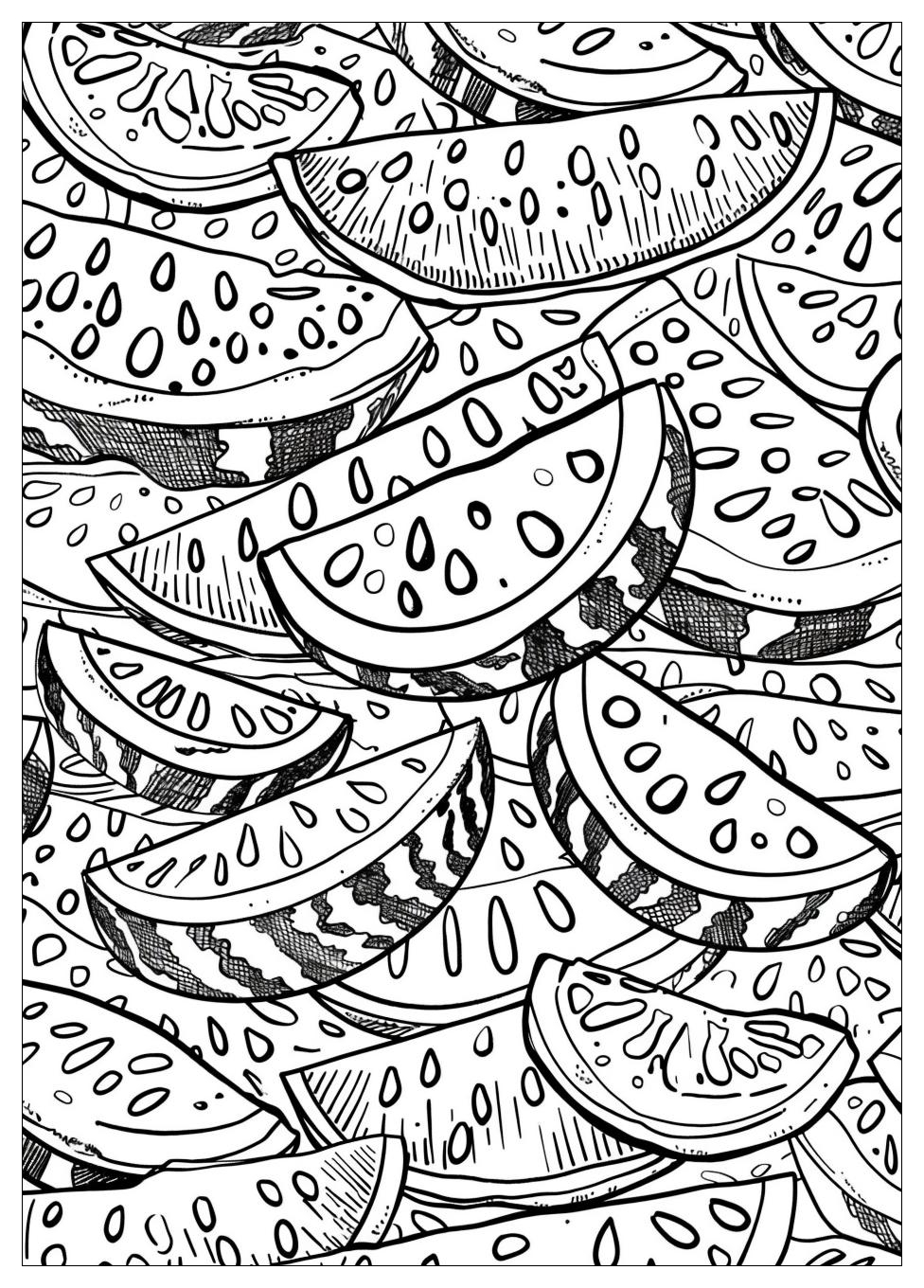 Watermelon Coloring Pages-20