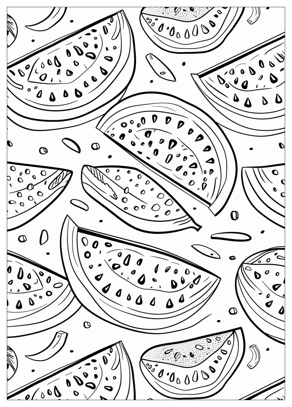 Watermelon Coloring Pages-3