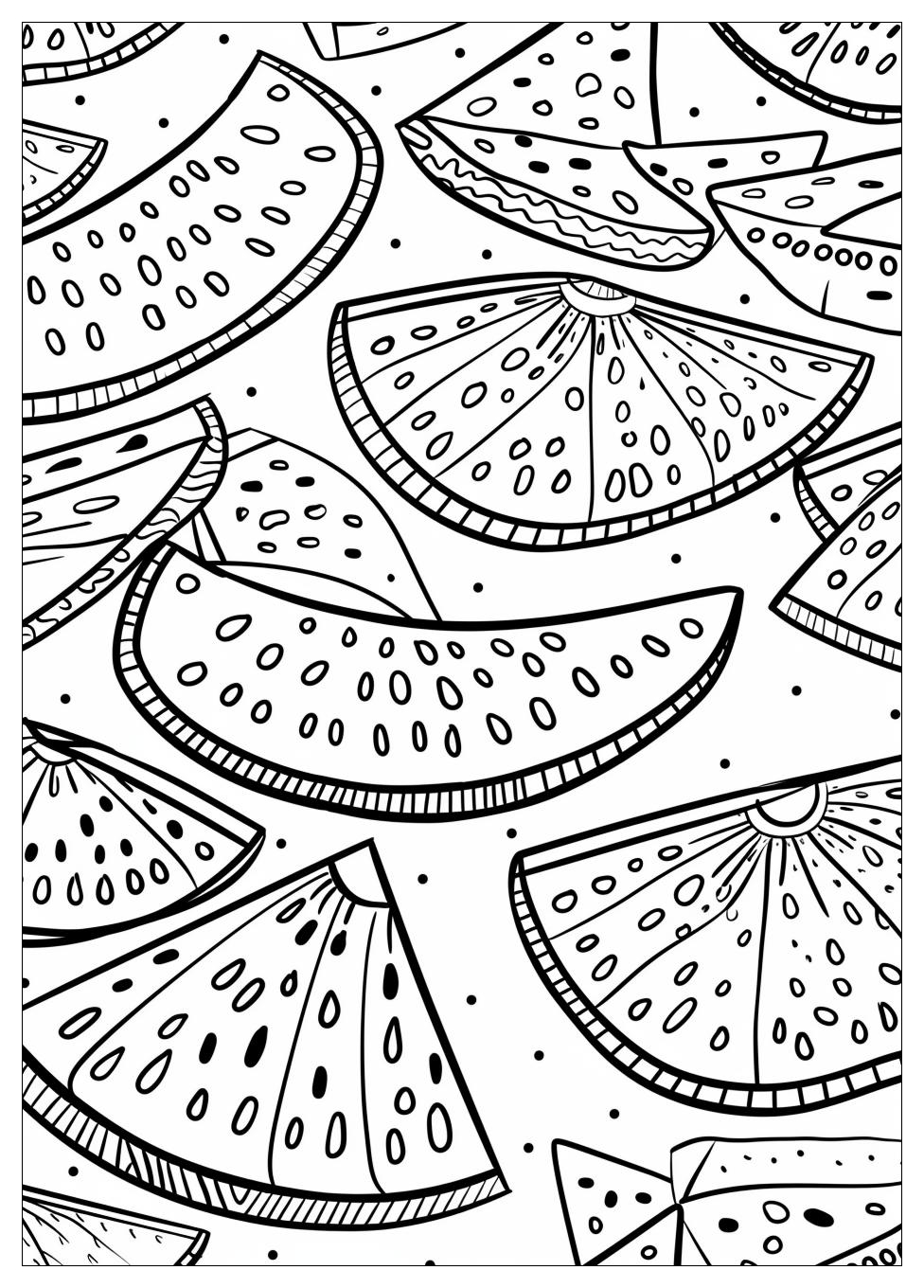 Watermelon Coloring Pages-4