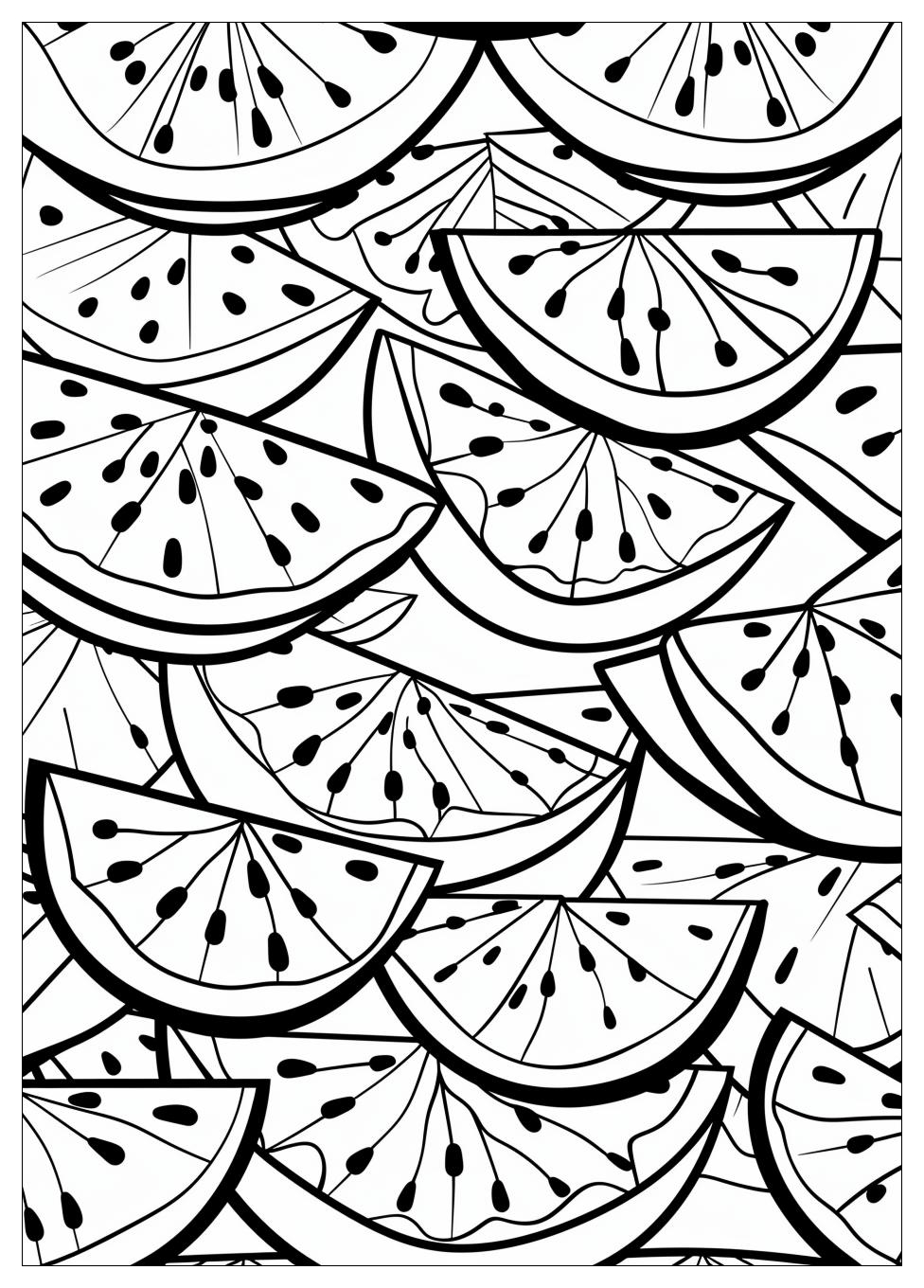 Watermelon Coloring Pages-8