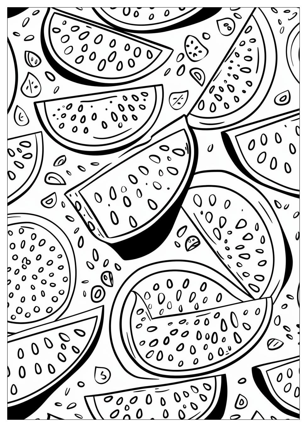 Watermelon Coloring Pages-9