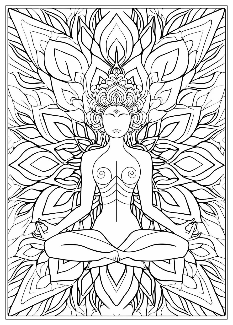 Yoga Coloring Pages-13