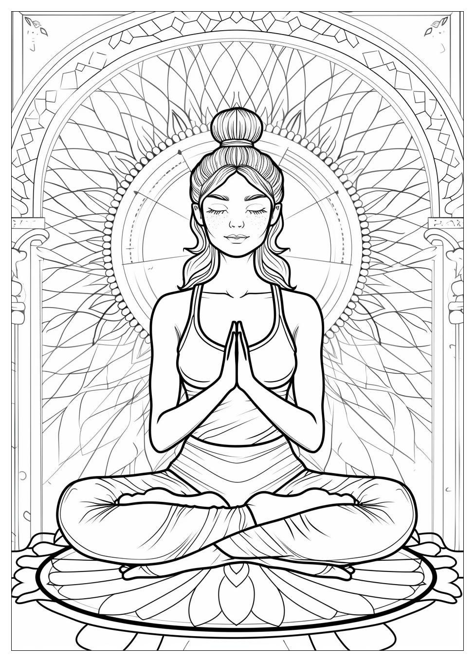 Yoga Coloring Pages-7