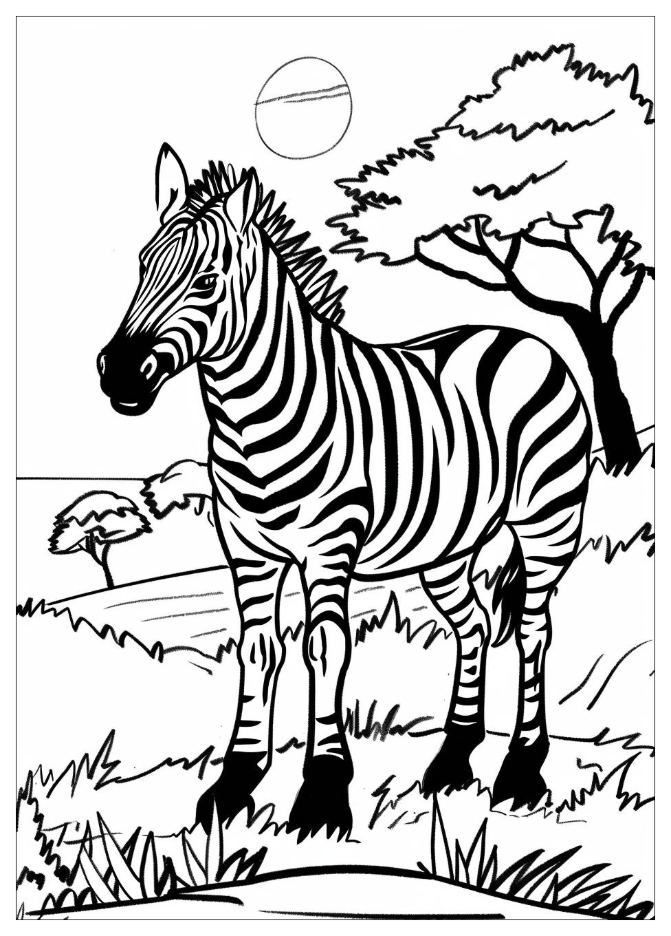 Zebra Coloring Pages-11