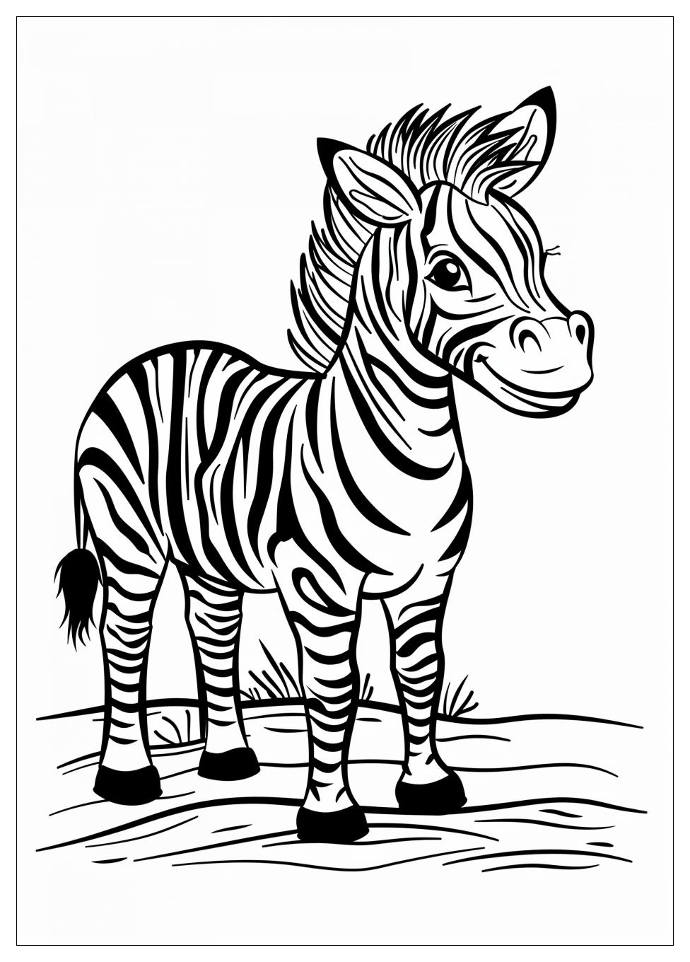 Zebra Coloring Pages-12