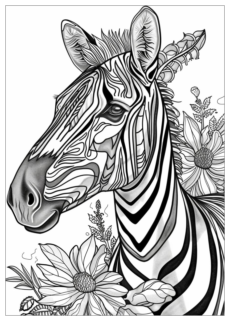 Zebra Coloring Pages-13