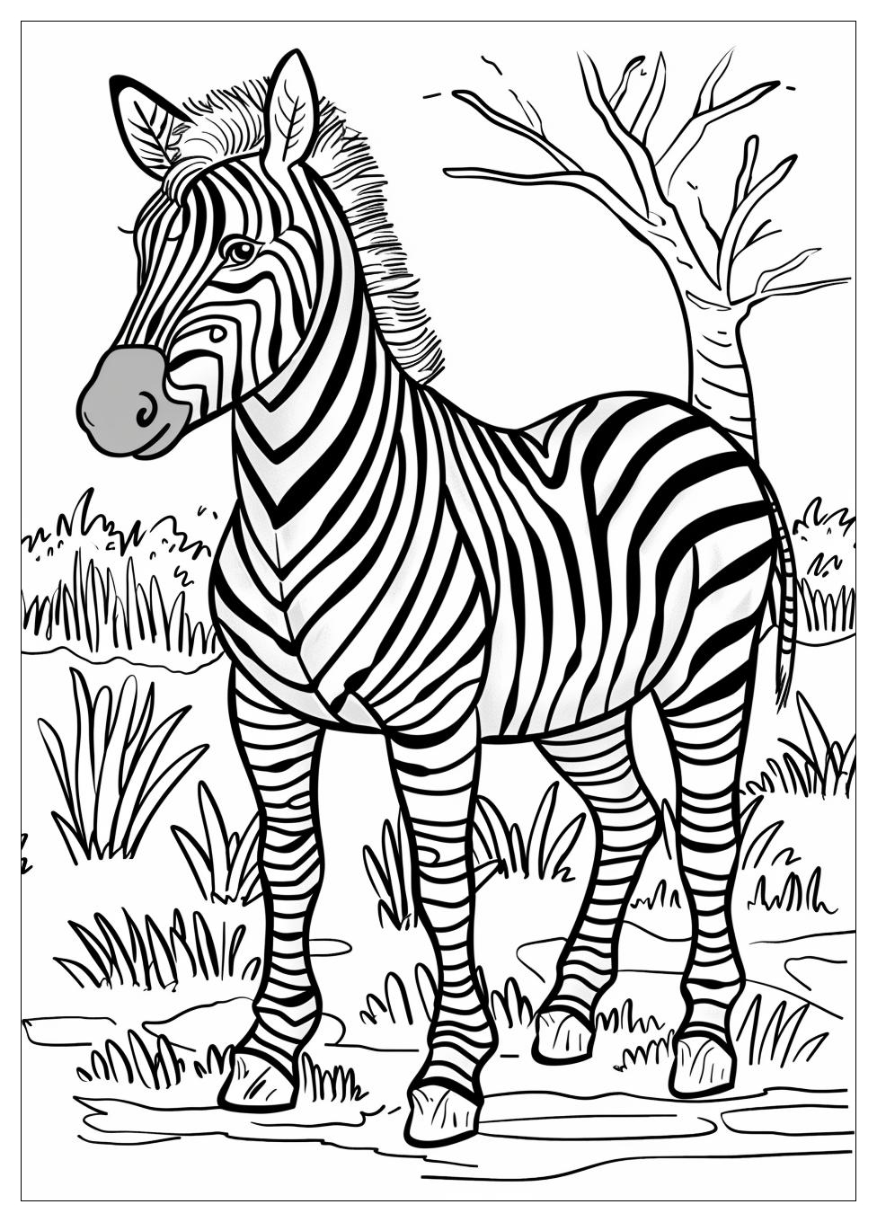 Zebra Coloring Pages-3