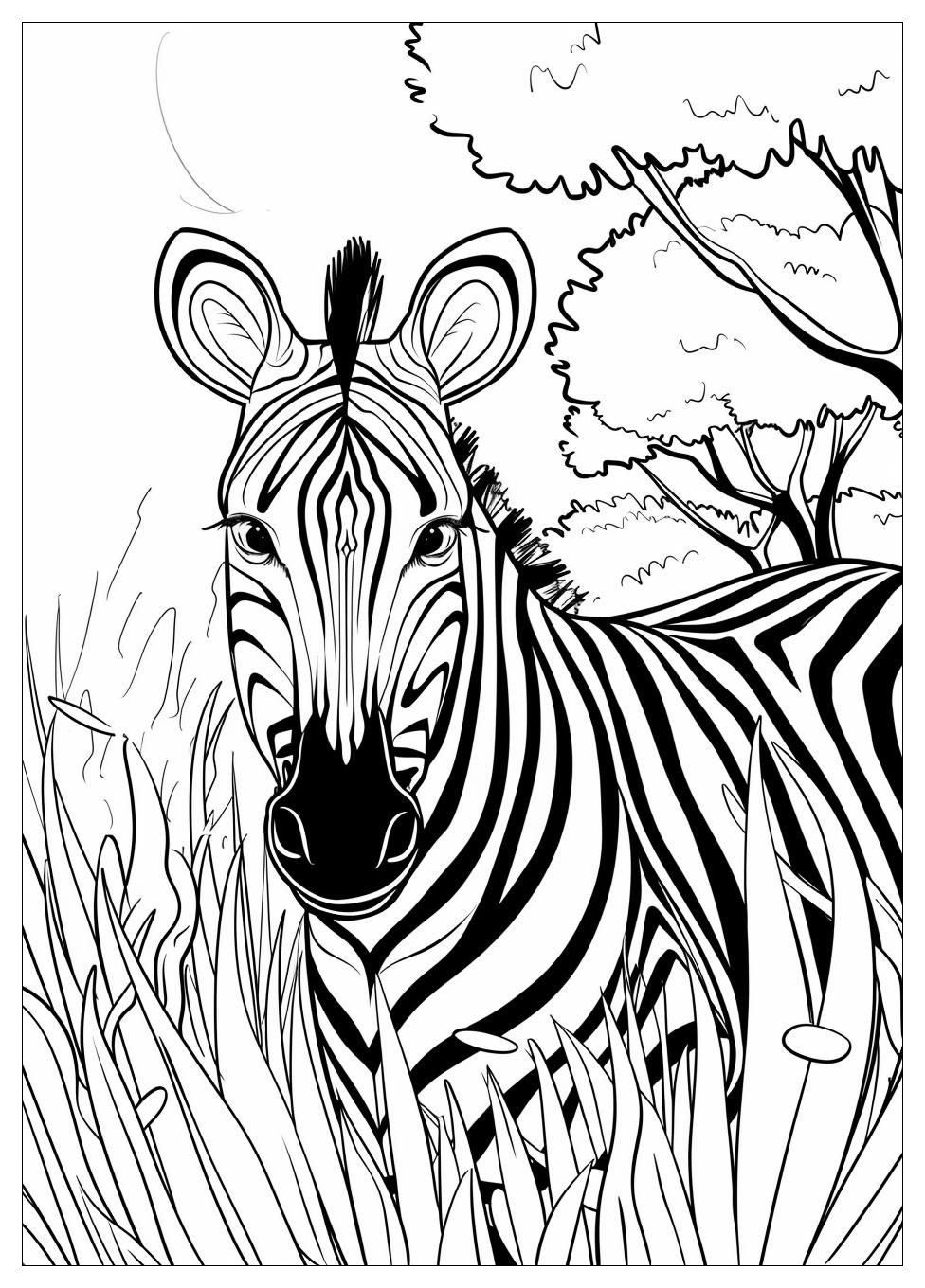 Zebra Coloring Pages-4