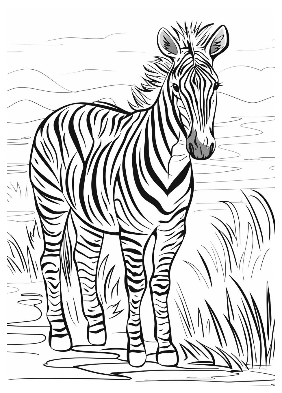 Zebra Coloring Pages-6