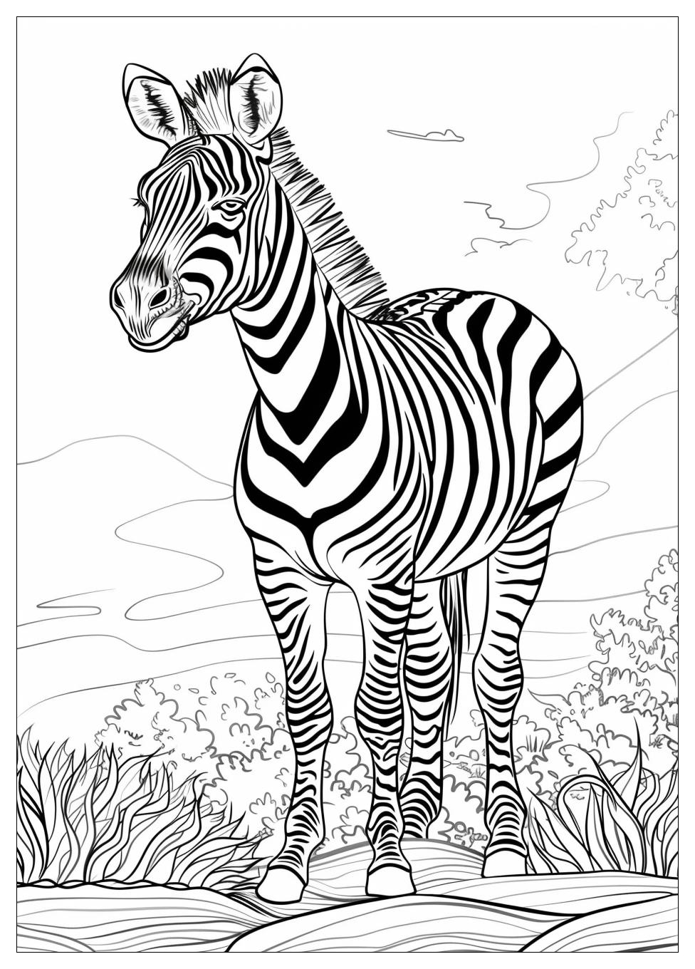 Zebra Coloring Pages-7